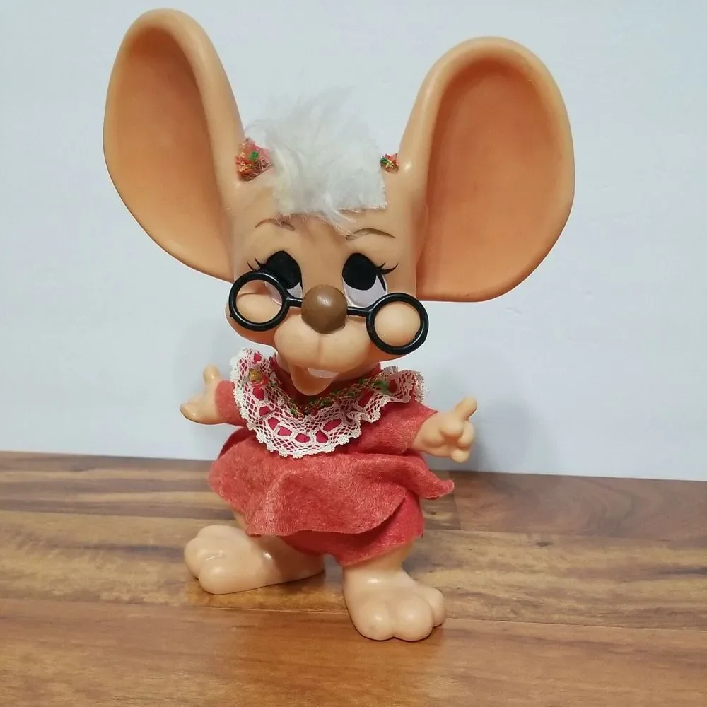 Vintage Roy Des of Fla 1970 Mrs.Claus Christmas Mouse Bank‎ Figure Toy